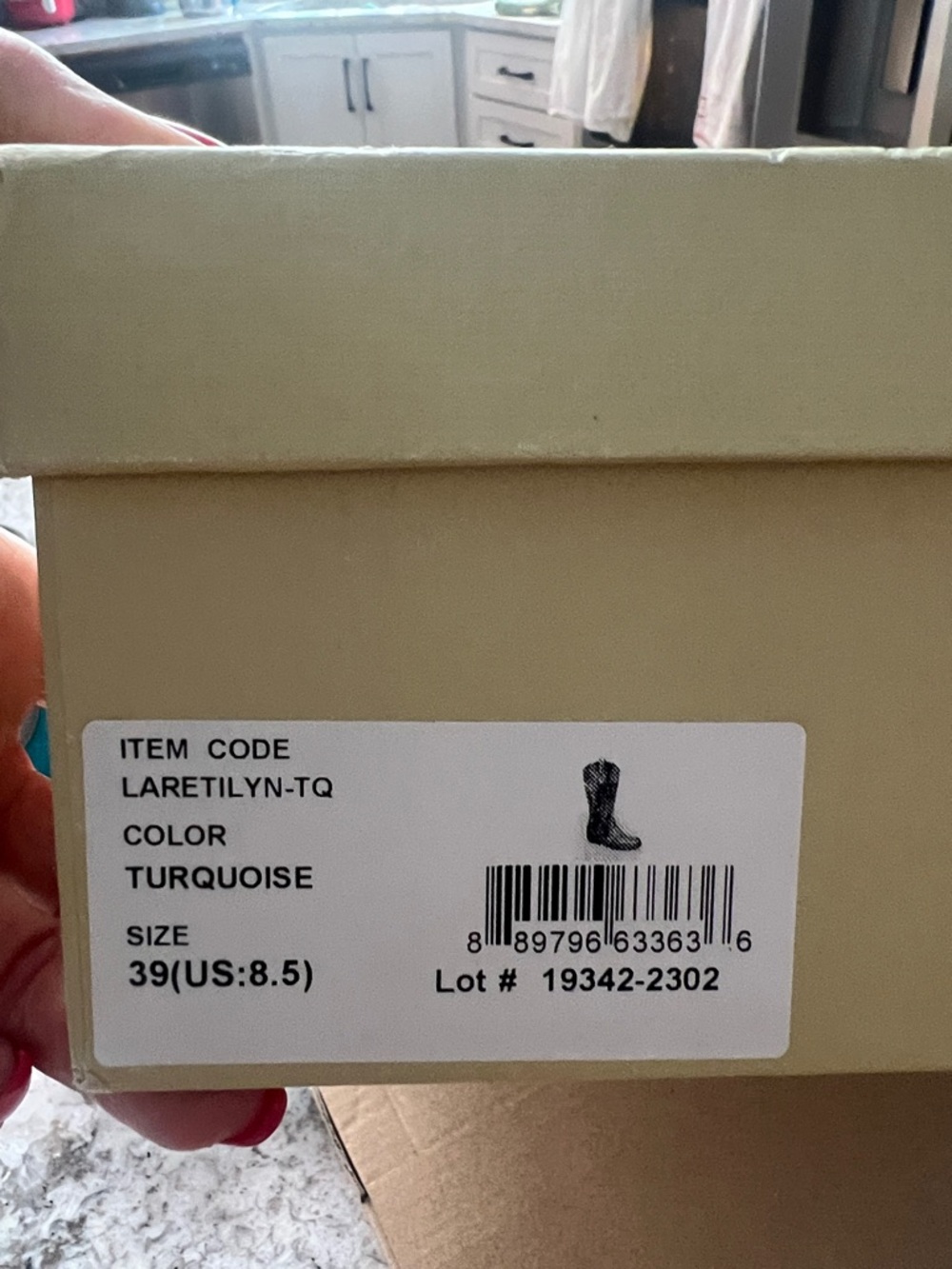 Brand New In box 👢Spring Step Turquoise Western Boots 🩵🩵🩵 - Picture 3 of 10